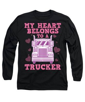 Truck Driver Husband Daddy Truckers Wife Gift Women Sweatshirt tee 